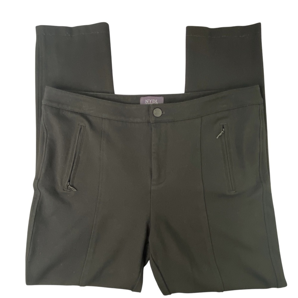 NYDJ Black Lift X Tuck Skinny Ankle Pants Women's size 10